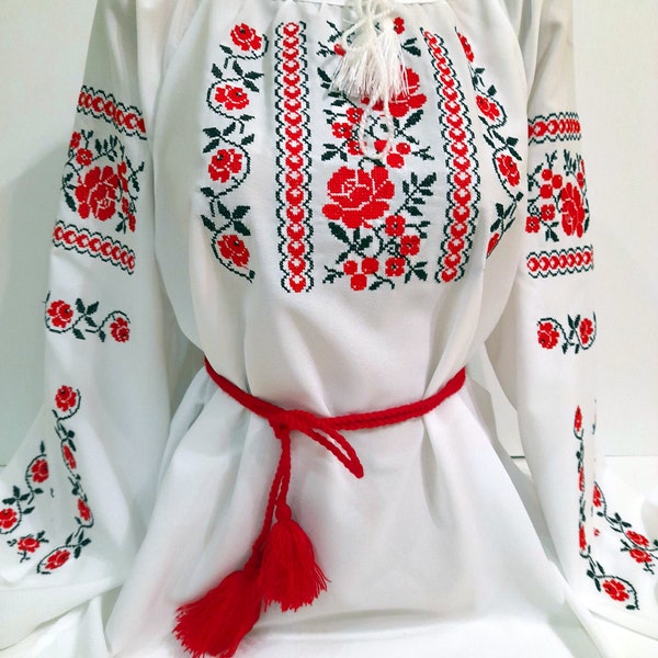 Embroidery. Ukrainian traditional embroidered shirt. XXS-5 XL.
