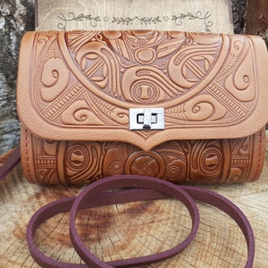 Hand tooled bag, Genuine leather, Leather saddle bag, Cross Body handmade bag, genuine leather bag, shoulder bag, wallet, messenger bag