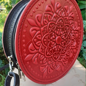 Bolsa redonda de couro \ Bolsa de ombro \ Bolsa luxuosa de verão \ bolsa ecológica