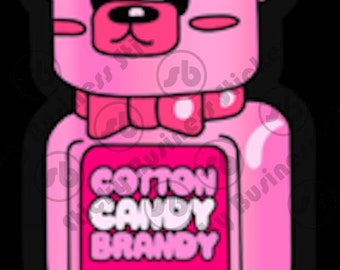 Big Mouth Cotton Candy Brandy 3 inch Vinyl Sticker laptop water bottle