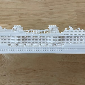 Disney Wish Treasure Destiny Class Cruise Ship 10 inch 3D Printed Model
