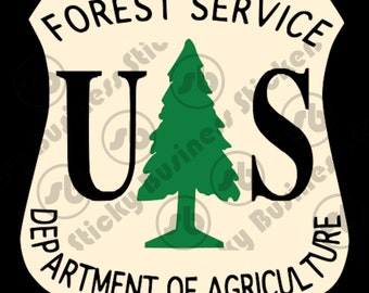US Forest Service USDA Patch Sticker National Park Service 3 Tan Inch Vinyl
