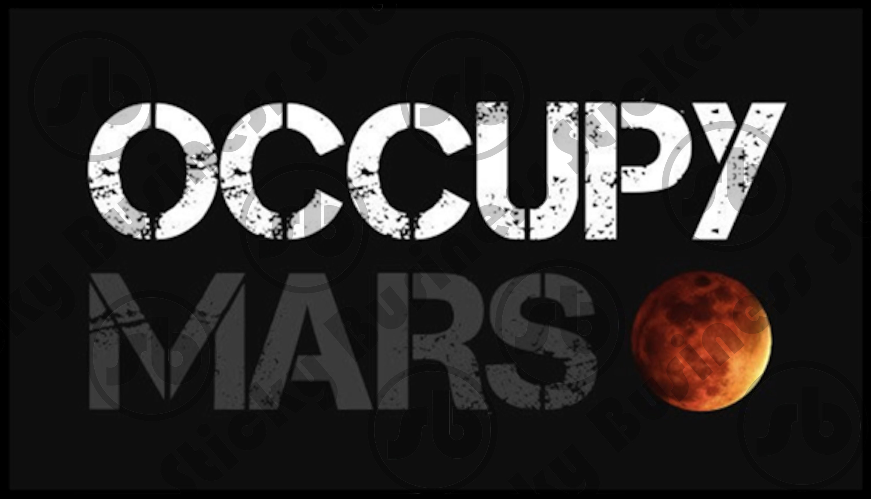 Occupy Mars Sticker