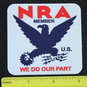 NRA Roosevelt's New Deal National Recovery Administration 3 inch Vinyl Sticker image 2