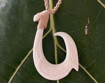 Ciondolo Con Amo Da Pesca Maori Hei Matau, Gioielli Hawaiani In - Foto 11