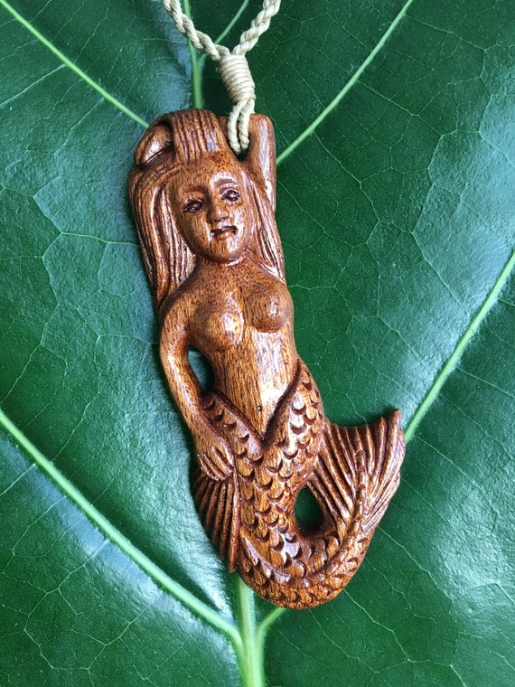 Koa Mermaid Necklace Koa Mermaid Necklace