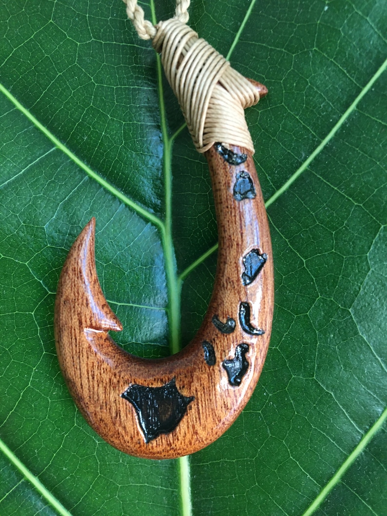 Collana Con Amo Da Pesca Hawaiano Bianco, Collana Con Amo Da Pesca Surfista Polinesiano Maori Hawaiano Della Nuova Zelanda - Italia - Foto 10