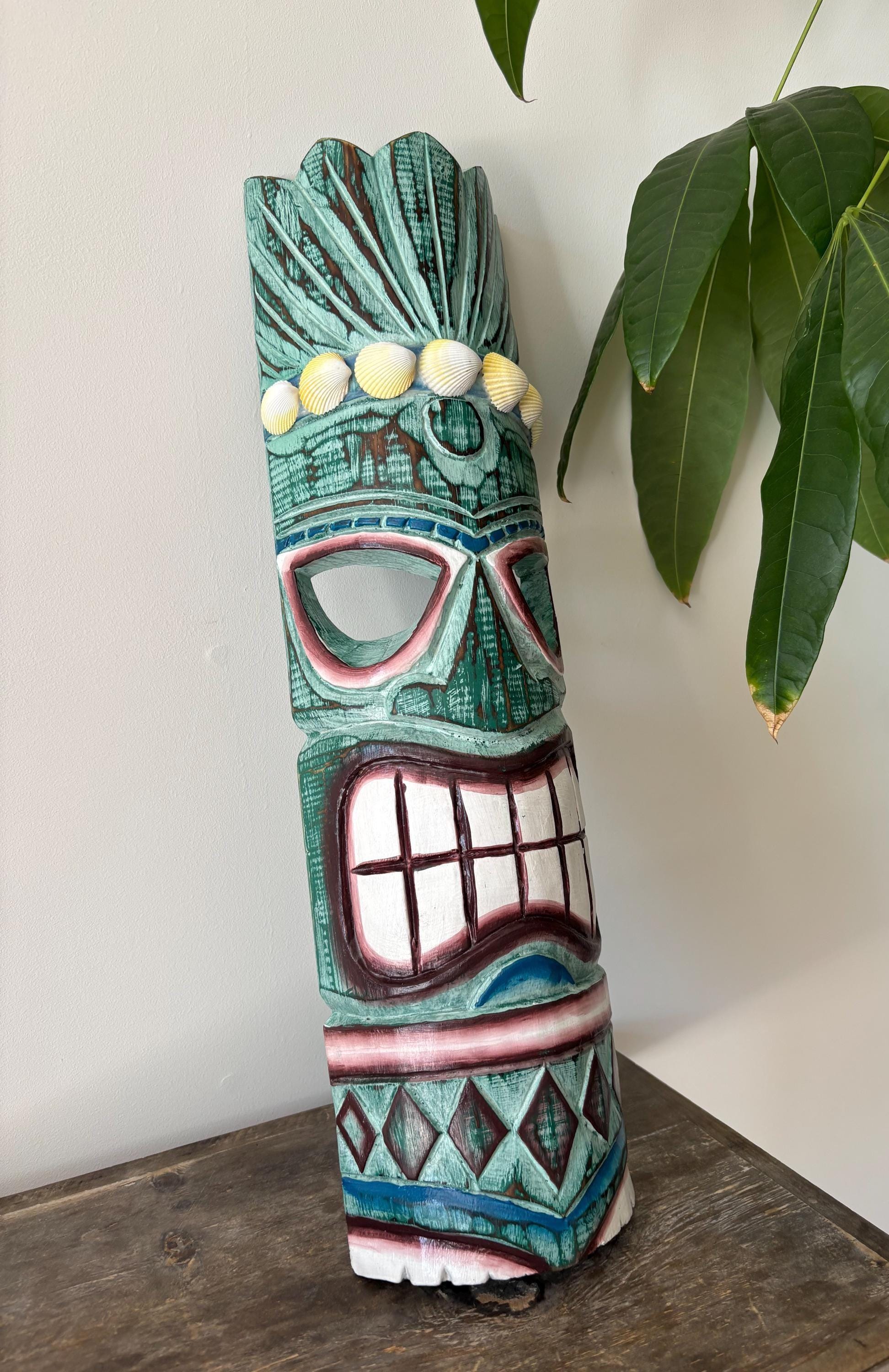 Tiki mask wall mount - Etsy 日本