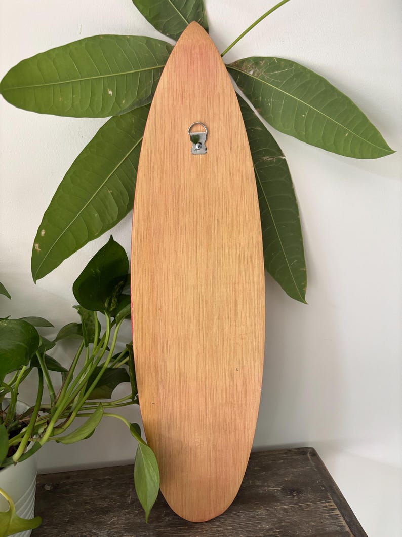 Hawaii Hand Made 20" Carved Wood Surfboard Home Decor Hand Painted ...