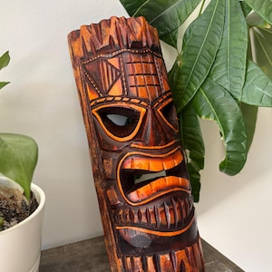Wood Tiki Statue - Etsy