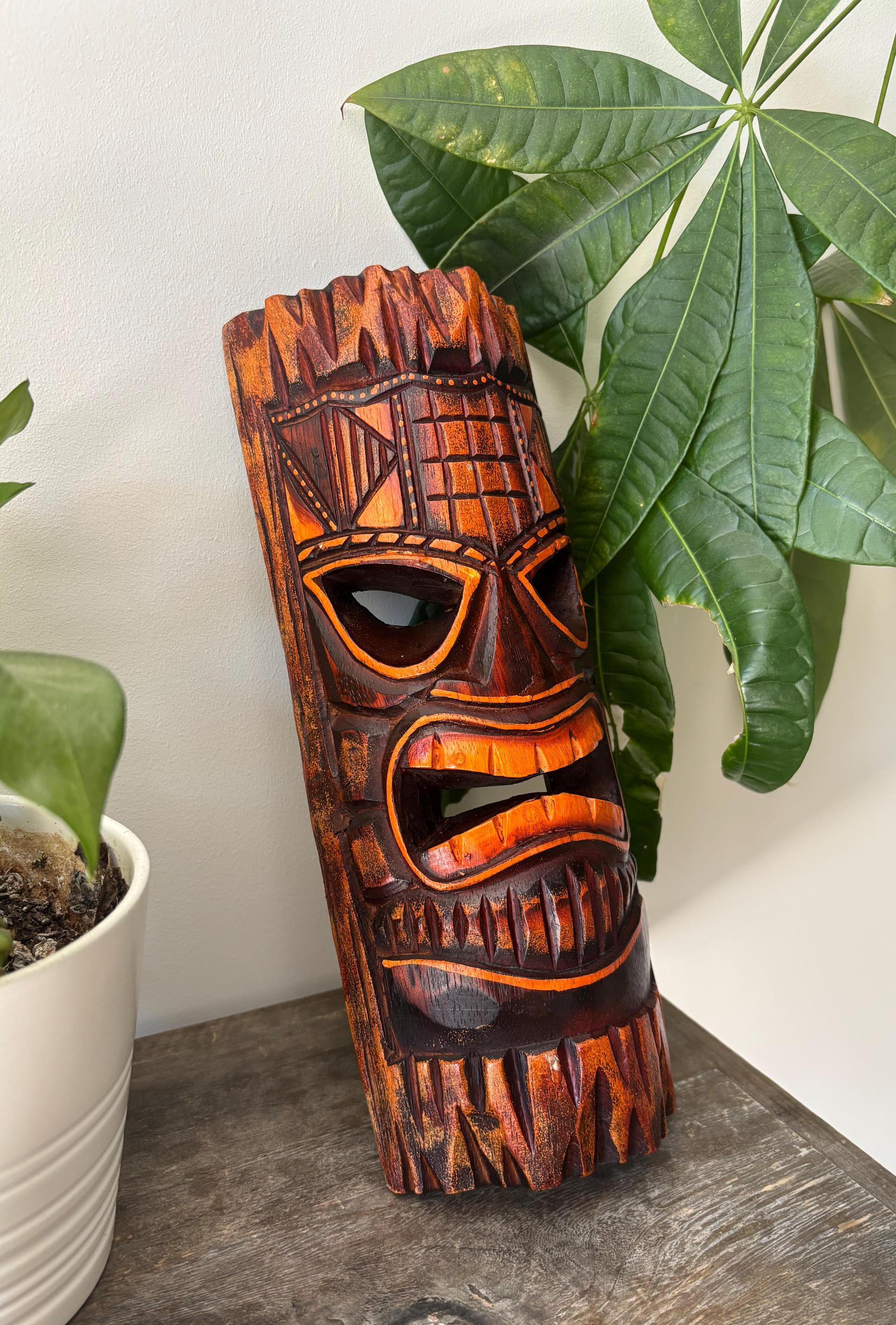 Máscara Havaiana Antik 50 Cm - Máscaras Decorativas