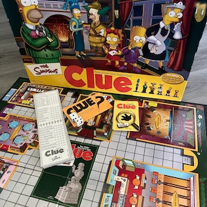 Vintage/ 2002/ Los Simpson/ Pista/ Juego de mesa/ Juego de detectives clásico/ Parker Brothers/ Buen estado