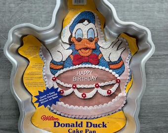 New Old Stock/ Vintage/ 1983/ Wilton/ Donald Duck/ Metaal/ Taartvorm