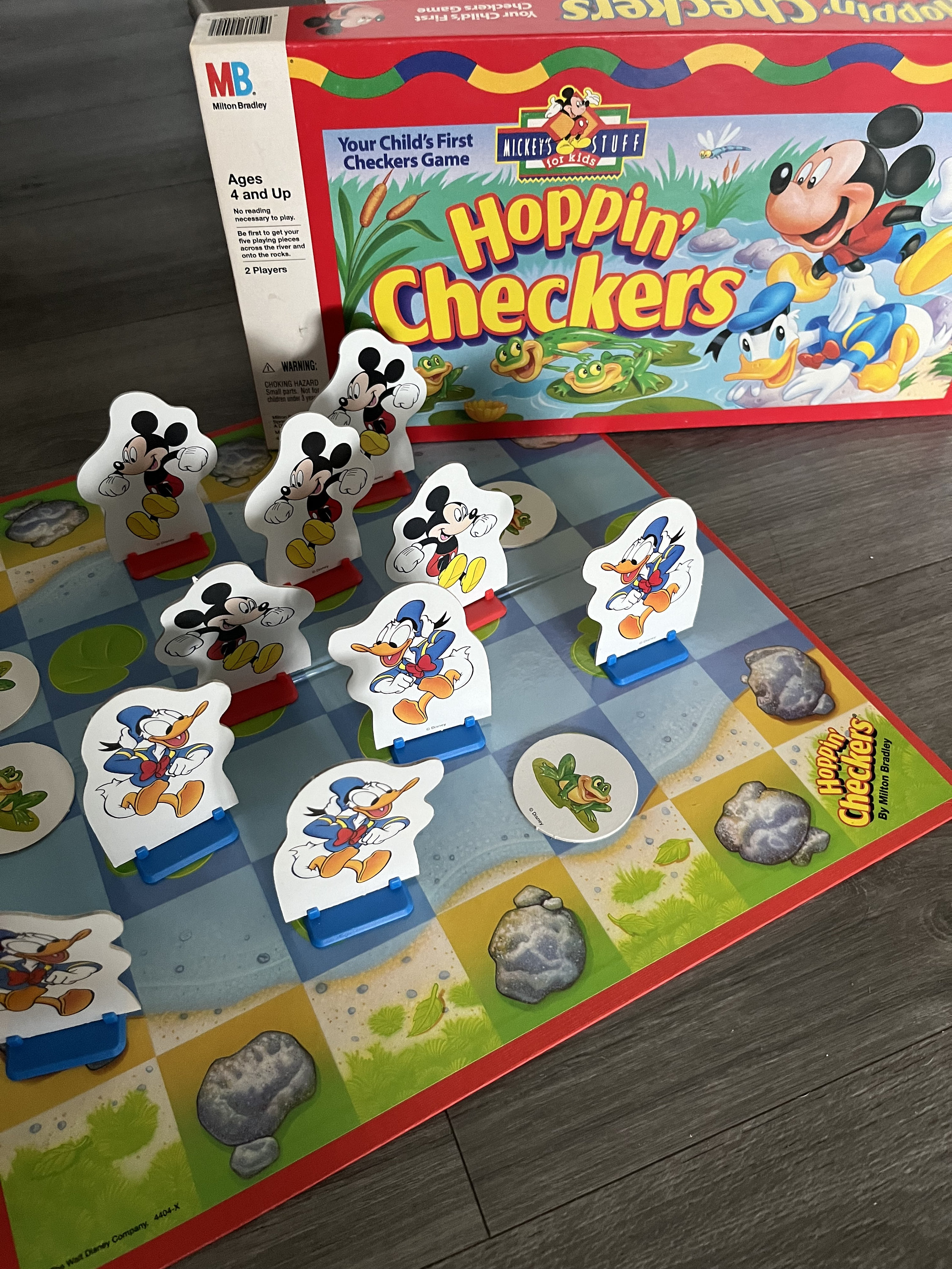 Poppy Checkers Vintage/ 1993/ Hoppin Checkers/ Mickeys Stuff for Kids/ Milton Bradley ...