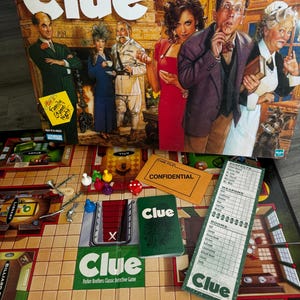 Vintage/ 1998/ aanwijzing/ bordspel/ Parker Brothers/ detectivespel/ zeer goede staat;