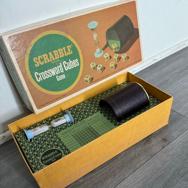 Vintage/ 1964/ Scrabble Brand/ Crossword Cubes/ Game/ Word Game/ Selchow & Righter/Complete/ Great Condition