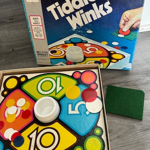 Vintage/ 1974/ Jumbo/ Tiddledy Winks/ Game/ Milton Bradley/ Good Condition