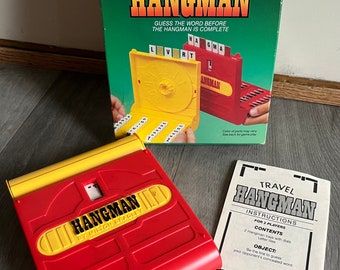 Vintage/ 1987/ Travel/ Hangman/ Milton Bradley Complete/ Good Condition