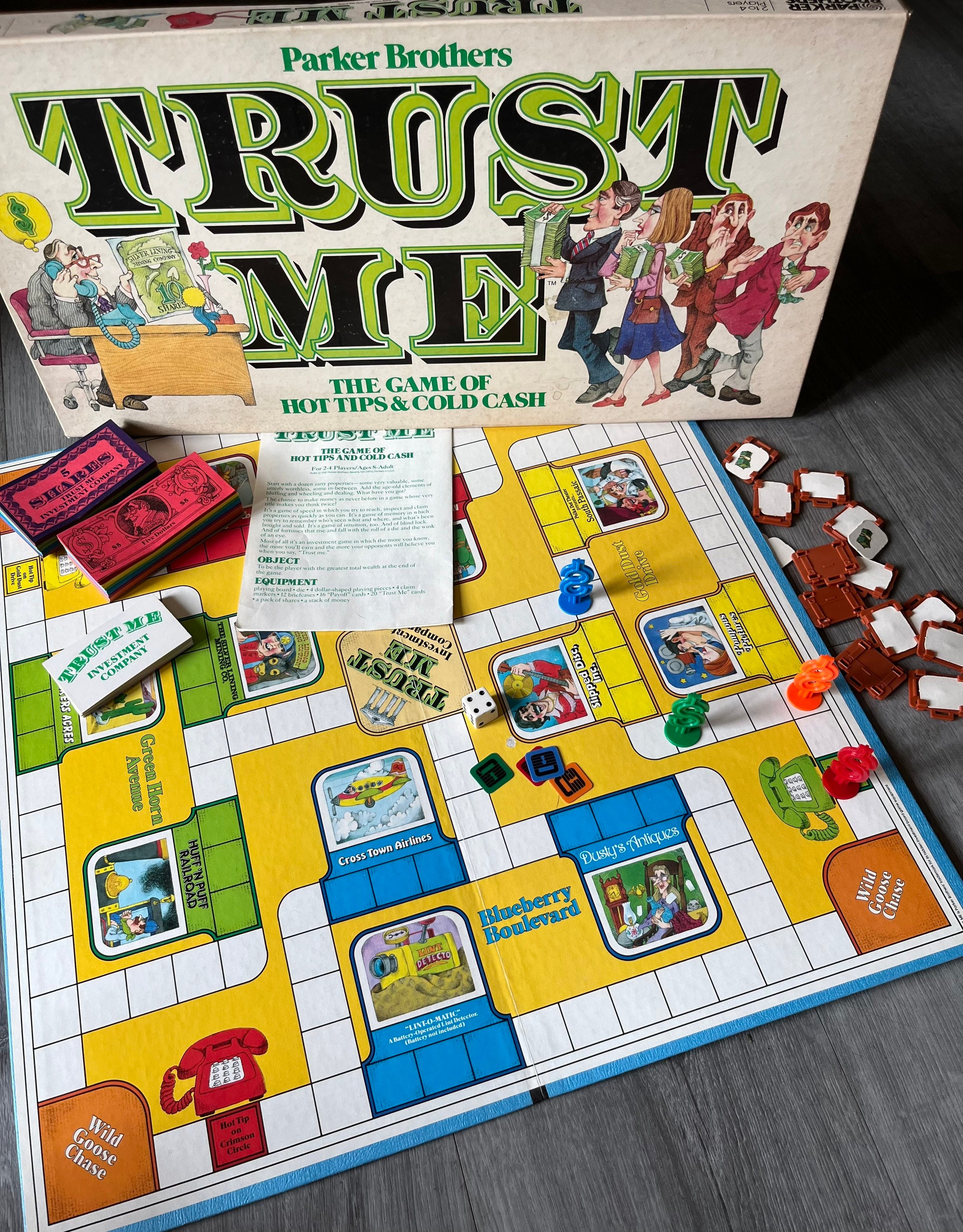 Vintage/1981/ Trust Me/ The Game of Hot Tips \u0026Cold Cash/ Parker Brothers/  No 178/ Compleet/ Geweldige staat - Etsy België, image size:2338x2992