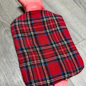 Vintage/ Hot Water/ Bottle/ Plaid Cover/  Heating Pad/ With Plastic Stopper/ Very Good Condition