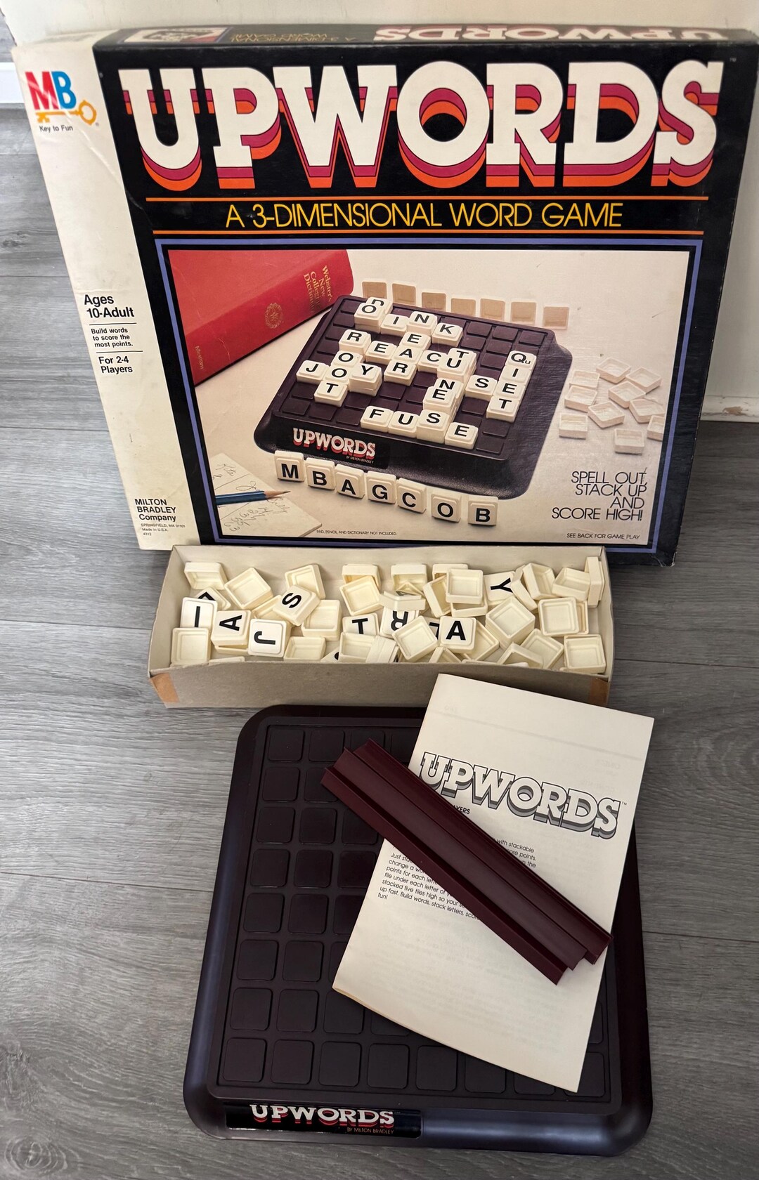 Vintage/ 1983/ UPWORDS/ A 3-dimensional Word Game/ Milton Bradley ...