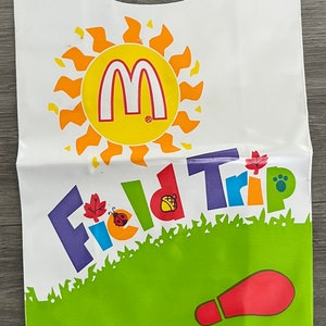 vintage/ 1992/ McDonalds/ Field Trip/ Happy Meal/ Sac/ Excellent état