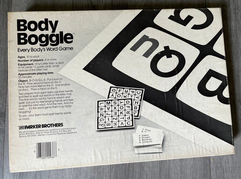 Vintage/ 1984/ Body/ Boggle/ Every Body’s Word Game/ Parker Brothers ...