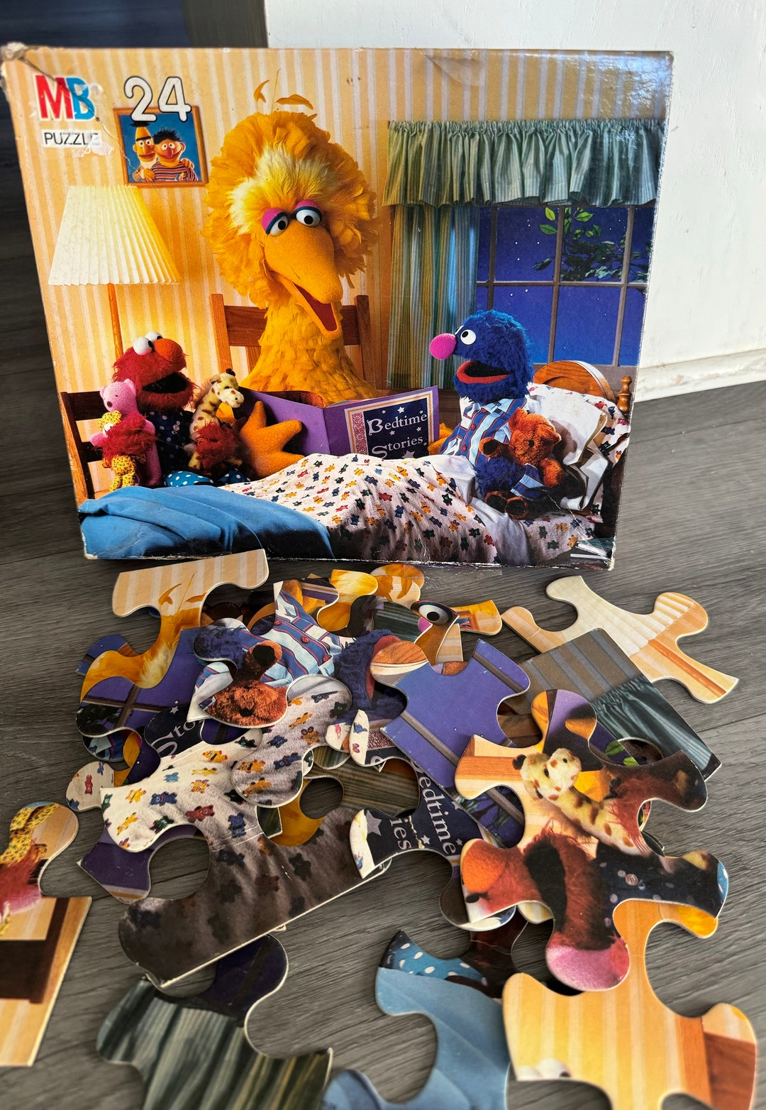 Vintage/ 1991/ Sesame Street/ Big Bird/ Bedtime Stories/ 24 Pieces