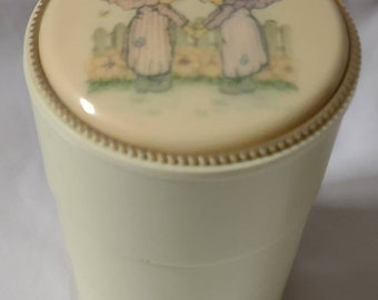 Vintage/ Precious Moments/ Plastic/ 3 Compartment/ Stacking/ Trinket/ Keepsake Container