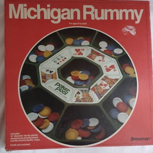 Vintage/ 1980/ Michigan Rummy/ Pressman/ New Old Stock/ Rare