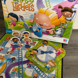 2005/ Chutes and Ladders/ Up and Dowb Game/ Classic Kids Game/ My First Games/ Milton Bradley/ 04555/ Complete/ Fair to Good Condition
