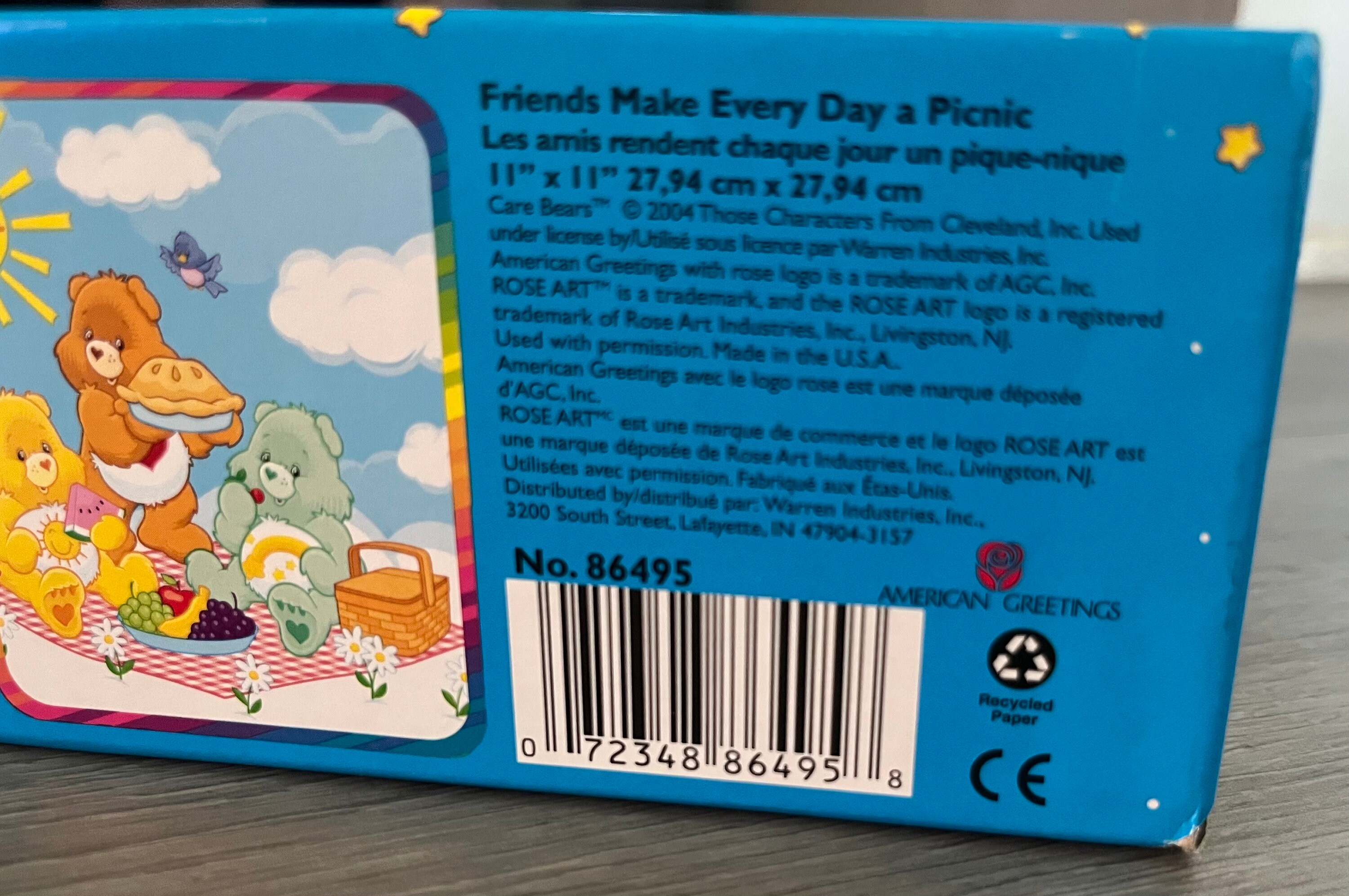 New Old Stock/ 2004/ Care Bears/ Puzzle/ Friends Make Everyday A
