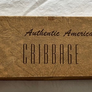 Vintage/ Authentic American Design/ Cribbage Board/ Board/ Pegs/ Instructions/ In Original Box/ Good Condition