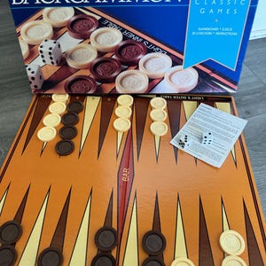Vintage/ 1994/ Backgammon/ Juego clásico/ Parker Brothers/ 44832/ Completo/ Muy buen estado