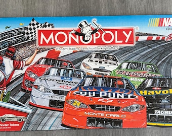 Juego clásico/ 2002/ Monopoly/ Edición de coleccionista NASCAR/ Parker Brothers/ Hasbro/ Bienes raíces/ Juego de intercambio/ Muy buen estado