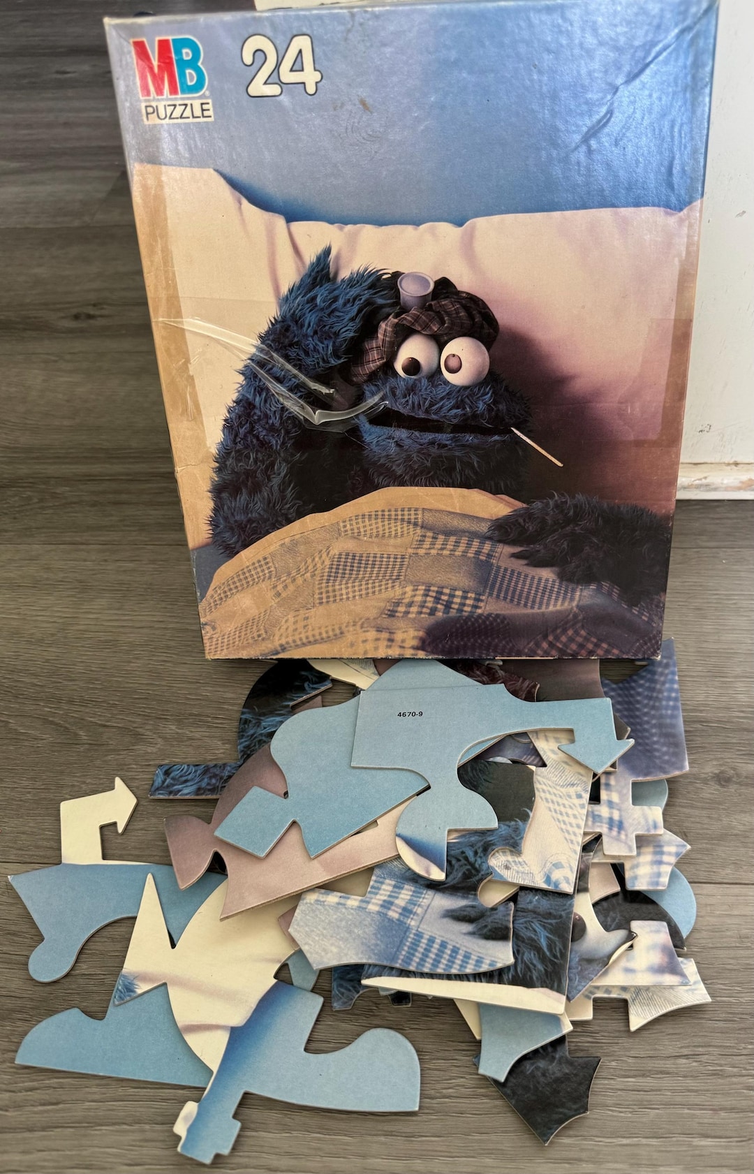 Vintage/ 1982/ Sesame Street/ Cookie Monster/ Sick in Bed/ Puzzle