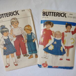 Toddler's/ Set of 2/ Vintage/ Pants/ Skirt/ / Care Bears/ Dress/ Pinafore/ Sewing Patterns/ 1 New & Complete