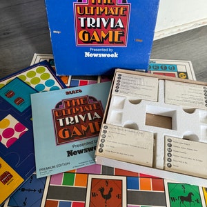 Deadstock/ Vintage/ 1984/ The Ultimate TRIVIA/ Game/ Newsweek/ Good to New Condition