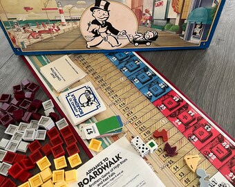 Vintage/ 1985/ Advance to Boardwalk/ Board Game/ Parker Brothers