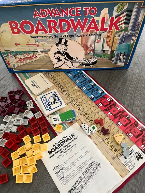 Vintage/ 1985/ Advance to Boardwalk/ Board Game/ Parker Brothers