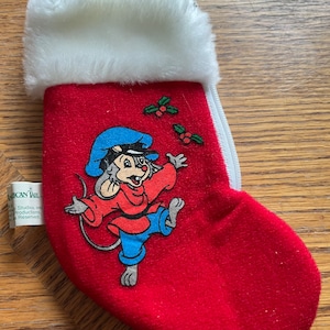 Vintage/ 1986/ An American Tail/ Fievel/ Mini/ Christmas/ Stocking/ McDonalds/ Sears/ Good Condition