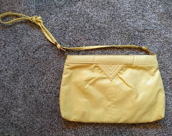 pale yellow clutch bag