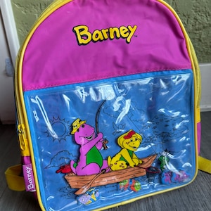 Vintage/ 1997/ Barney/ Kids/ Backpack/ Fair Condition - Etsy