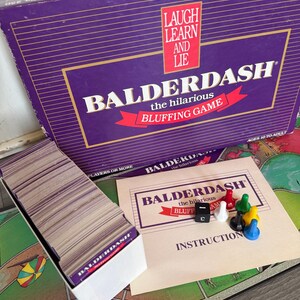 Vintage / 1984 / Balderdash / urkomisch / Bluffen / Spiel / Gameworks Creations Inc./ Lachen und lügen / Komplett / Guter Zustand