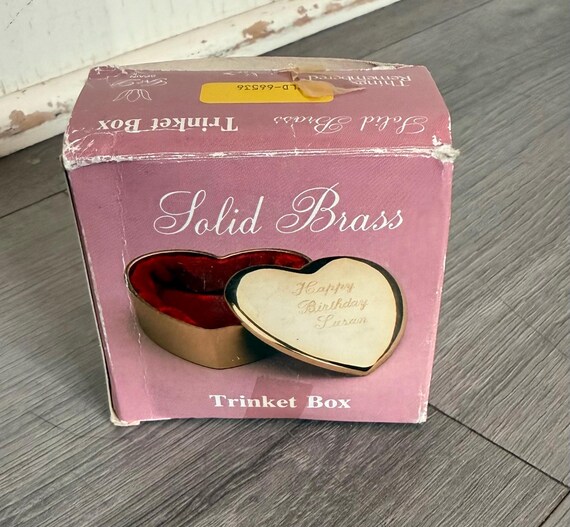 Vintage/ New/ Solid Brass/ Trinket Box/ Things Re… - image 8