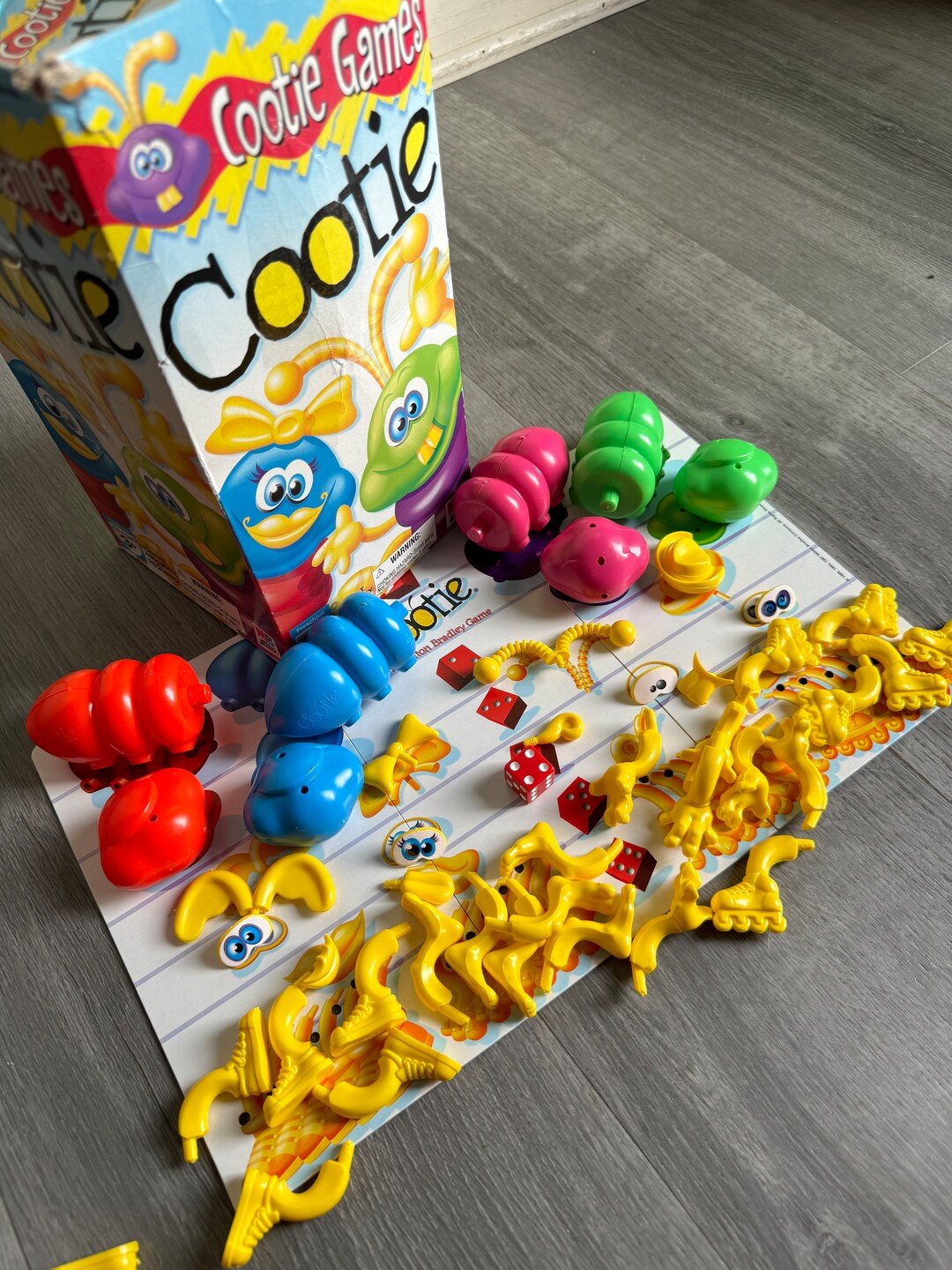 Vintage/ 1999/ Cootie/ Cootie Games/ Milton Bradley/ Complete/ Good