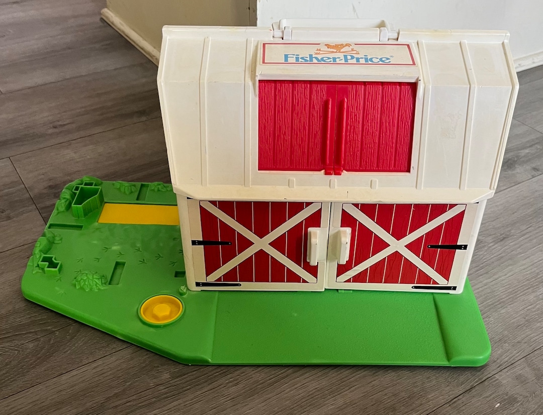 Vintage 1990 fisher price barn 2555 barn only made in etsy