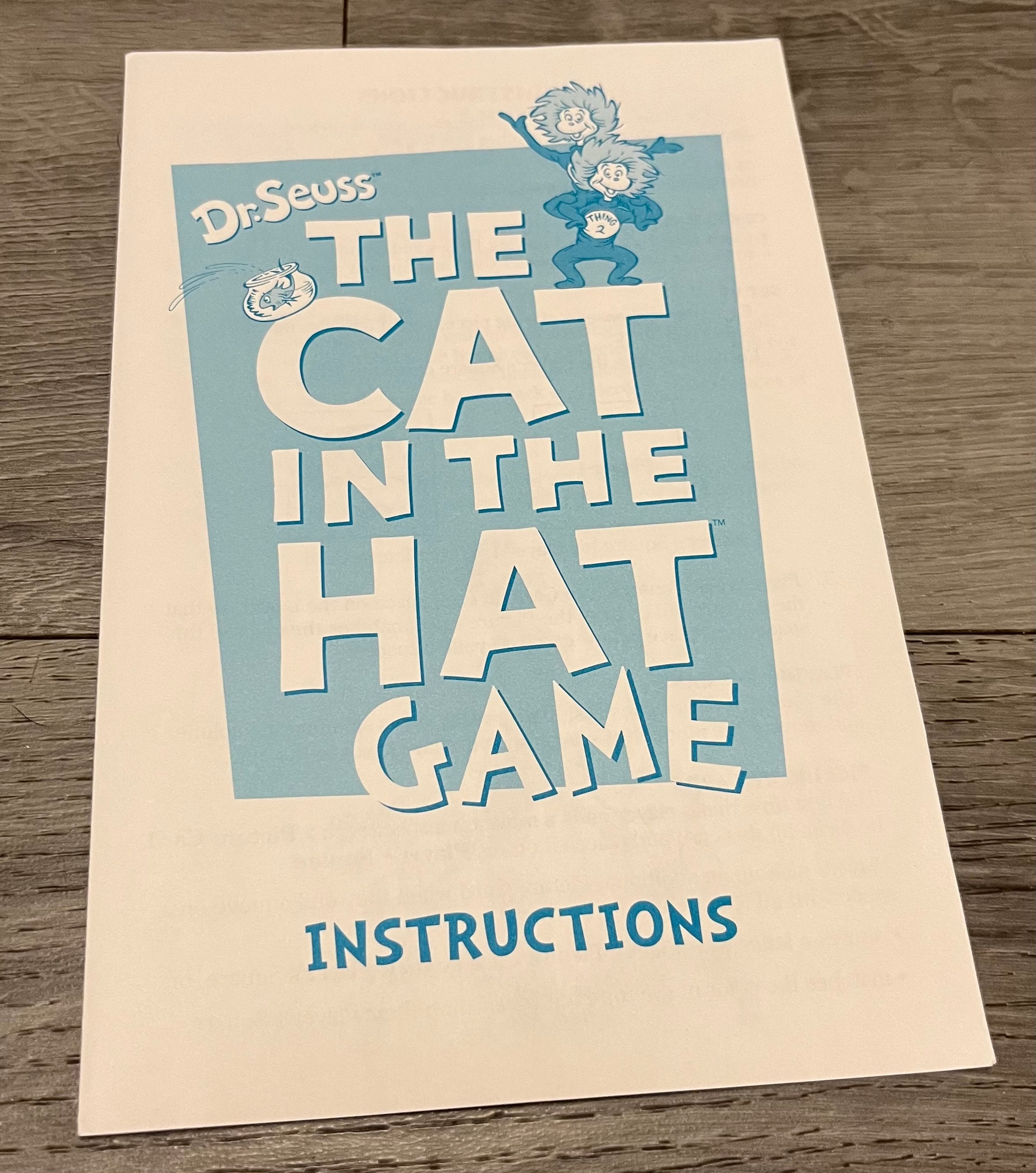 Instructions  The Cat in the Hat Game