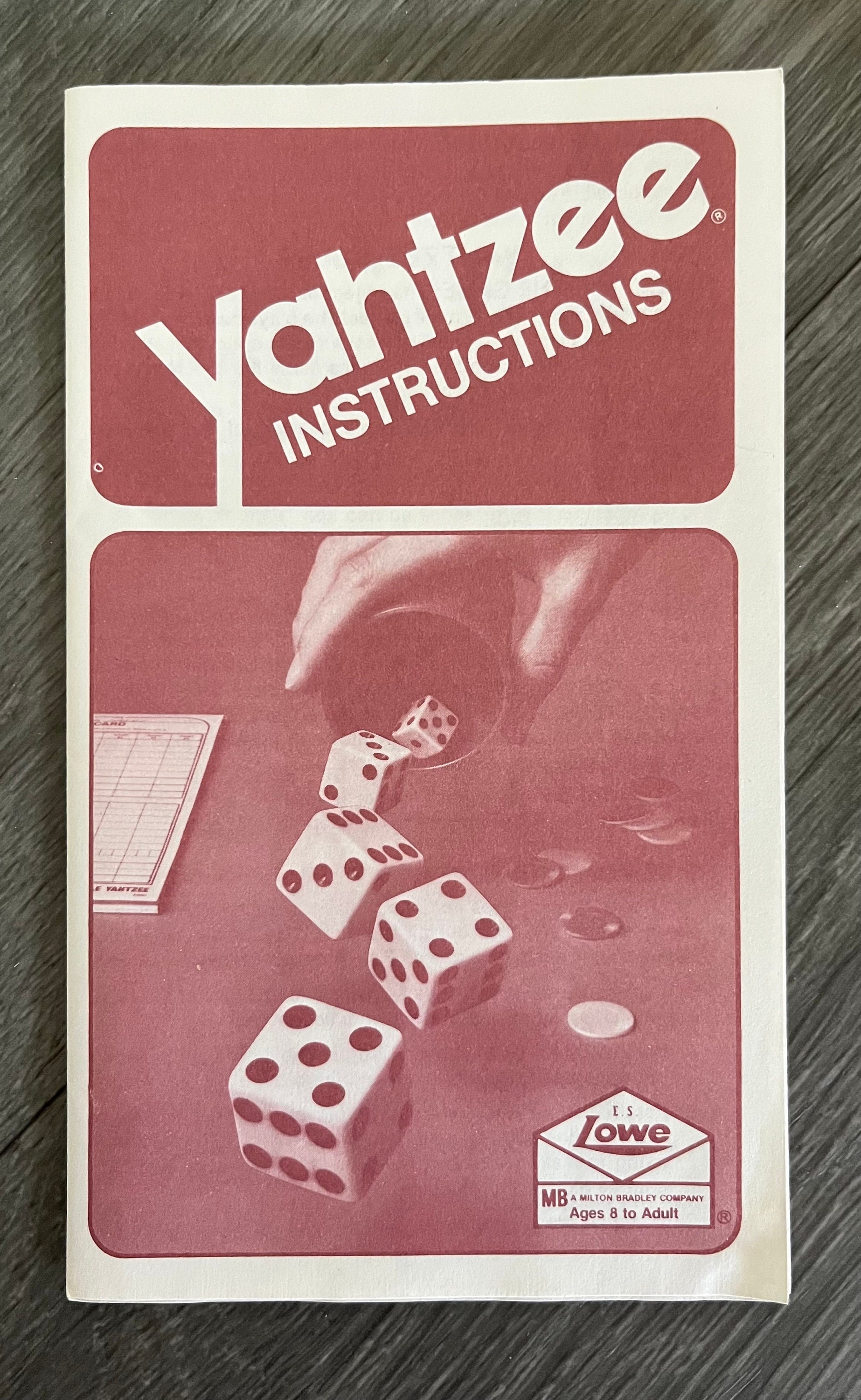 Vintage Yahtzee Board Game 1982 Milton Bradley Complete Family Game Night  Gift for Friend, Exciting Game of Skill and Chance, Dice Game 