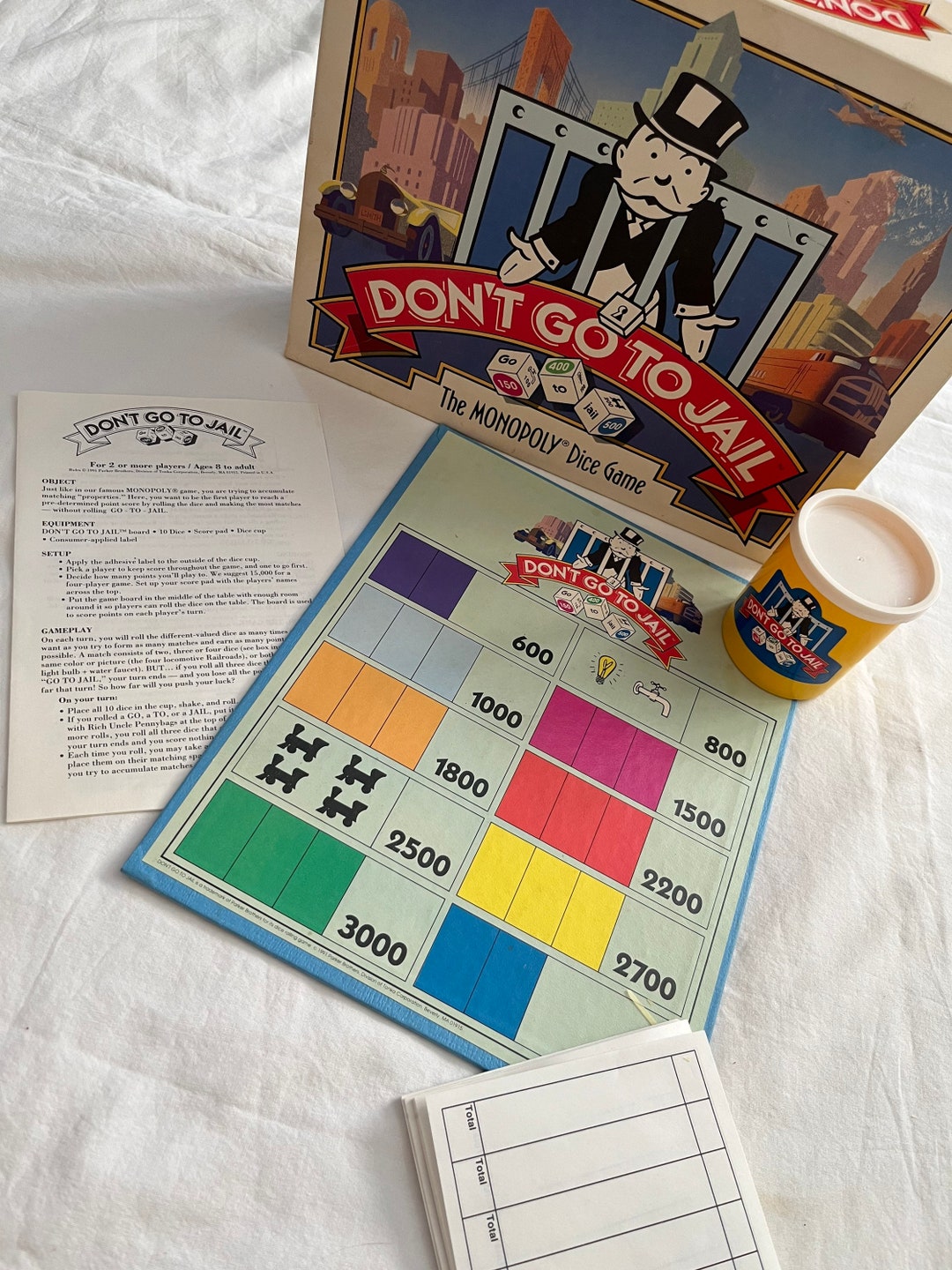 Vintage/ 1991/ Dont Go to Jail/ the Monopoly Dice Game/ Parker Brothers